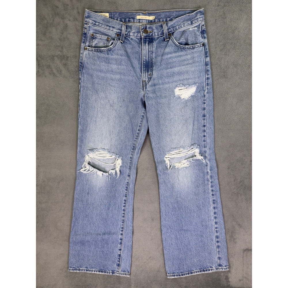 Levis Jeans Womens 29 Blue Baggy Bootcut Medium Wash High Rise Retro Big E